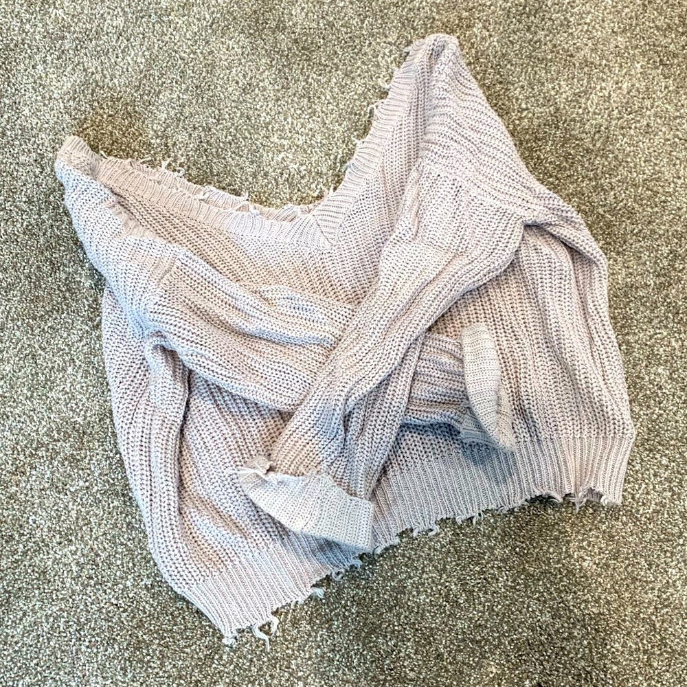 Off the shoulder slouchy sweater top Size S